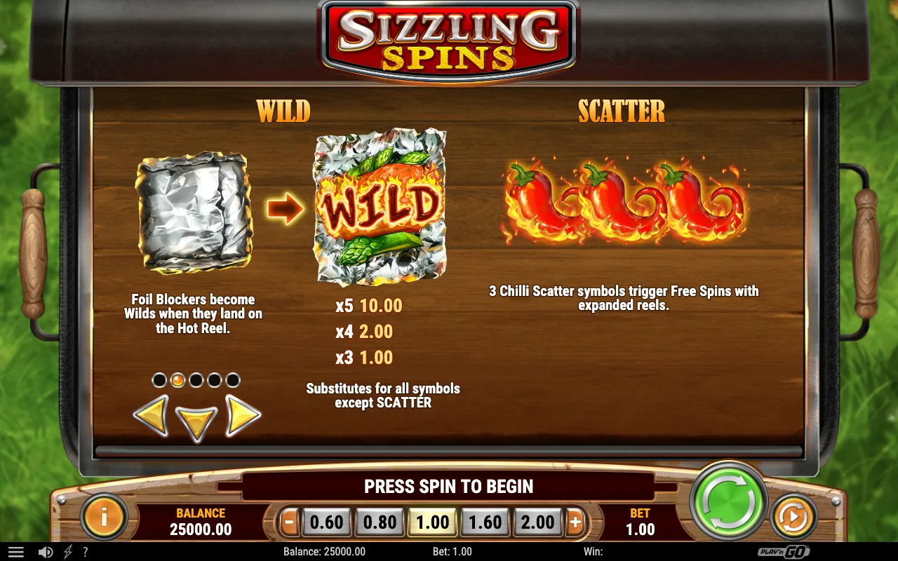 Spins — Sizzling Spins