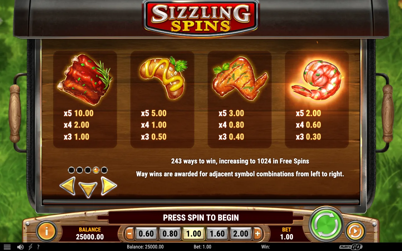 Spins — Sizzling Spins
