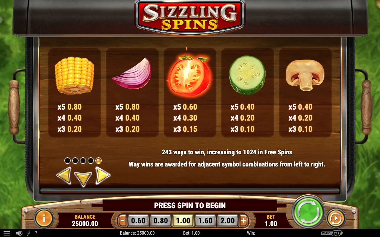 Spins — Sizzling Spins