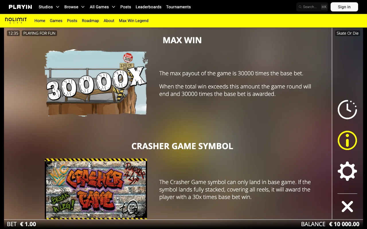 Max win — Skate or Die
