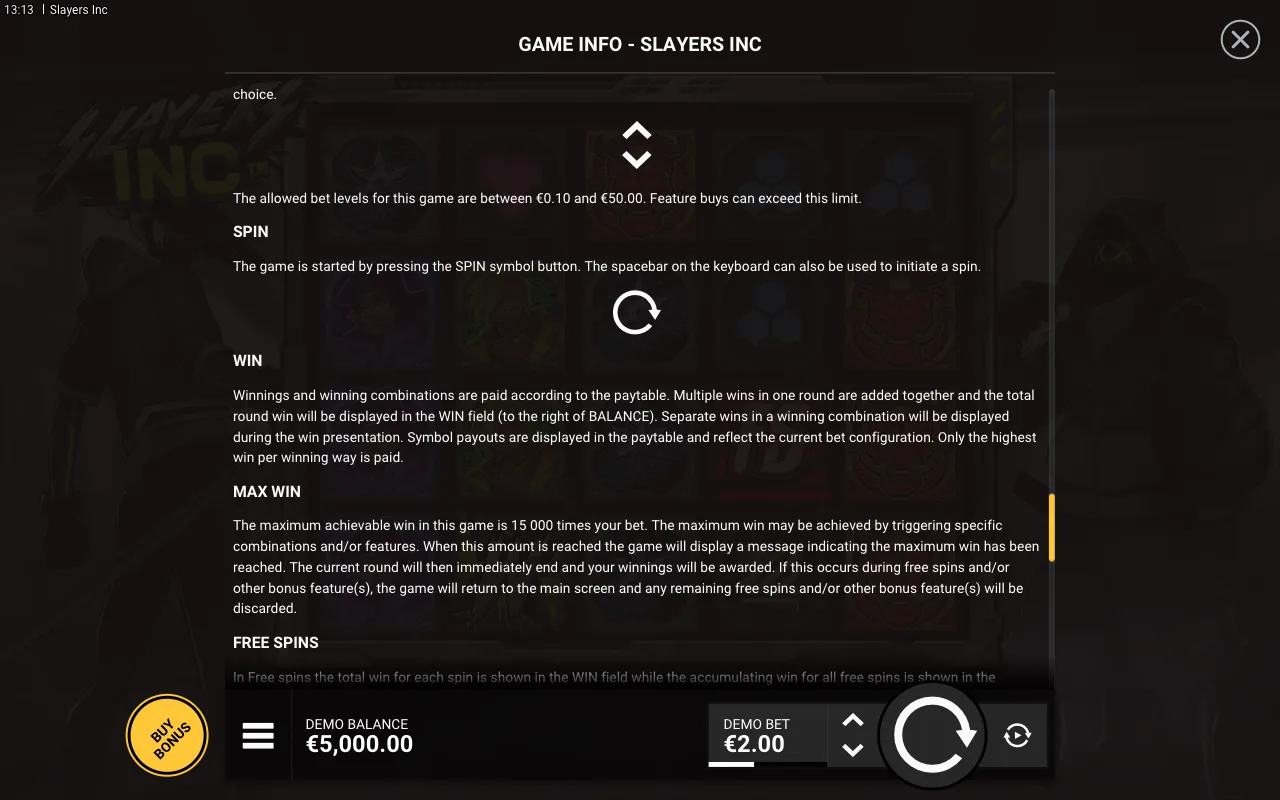 Spin — Slayers Inc