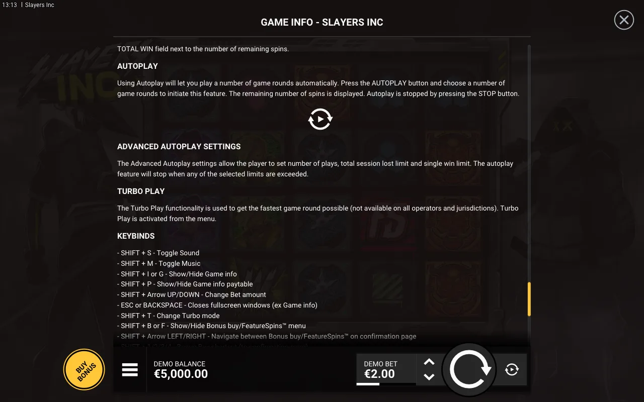 Autoplay — Slayers Inc