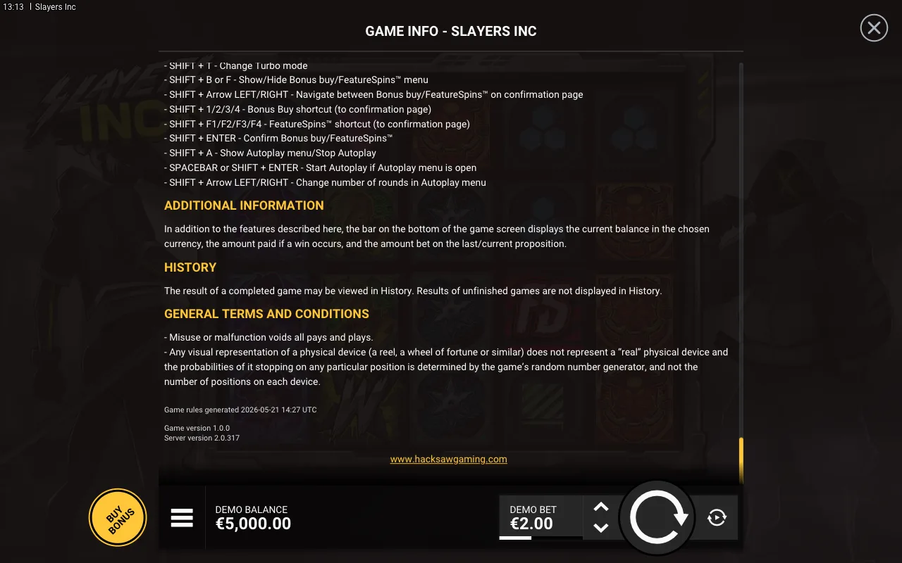 Game rules, page 9 — Slayers Inc