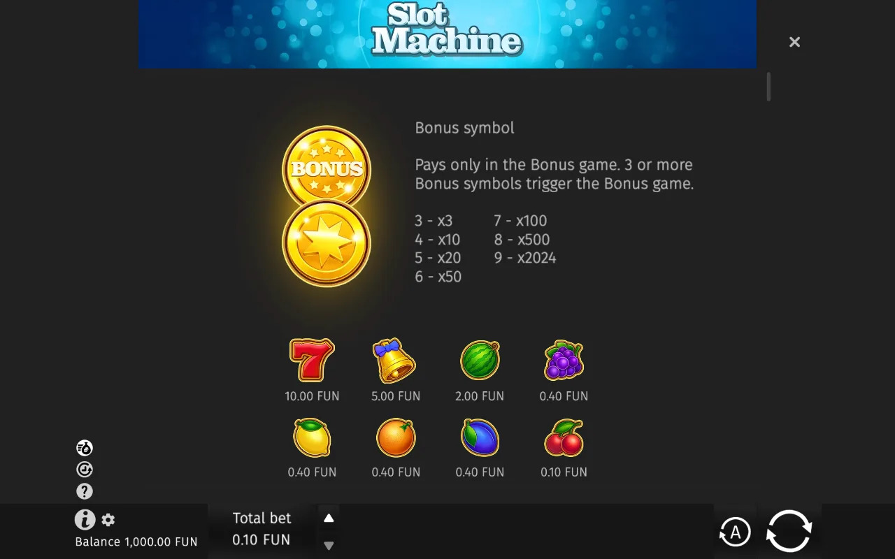 Game rules, page 1 — Slot Machine Christmas