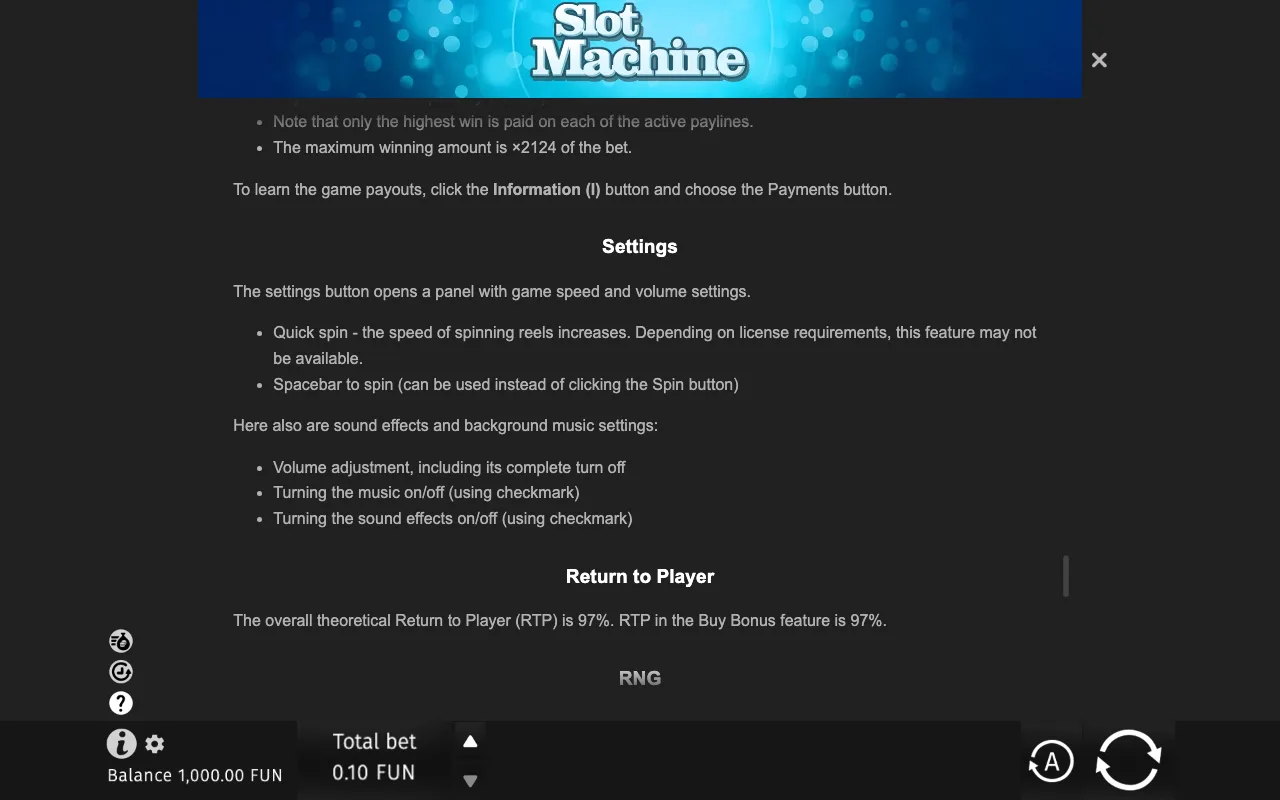 Game rules, page 7 — Slot Machine Christmas