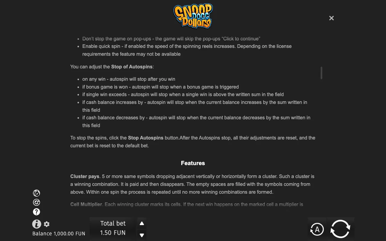 Game rules, page 7 — Snoop Dogg Dollars