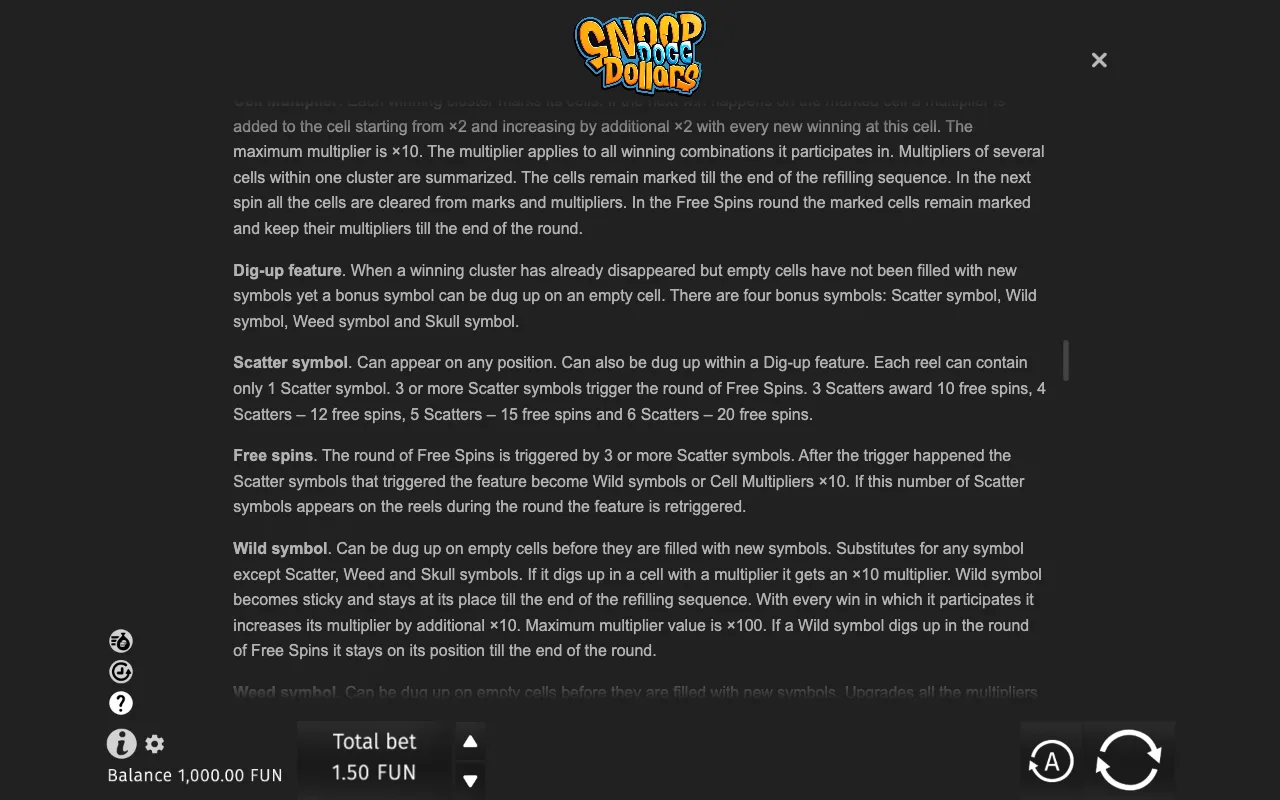 Game rules, page 8 — Snoop Dogg Dollars