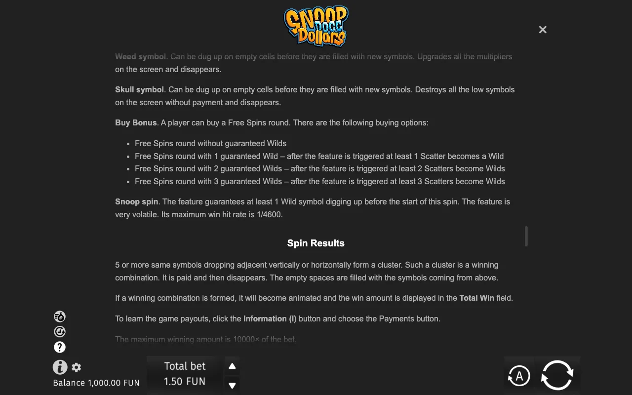 Game rules, page 9 — Snoop Dogg Dollars