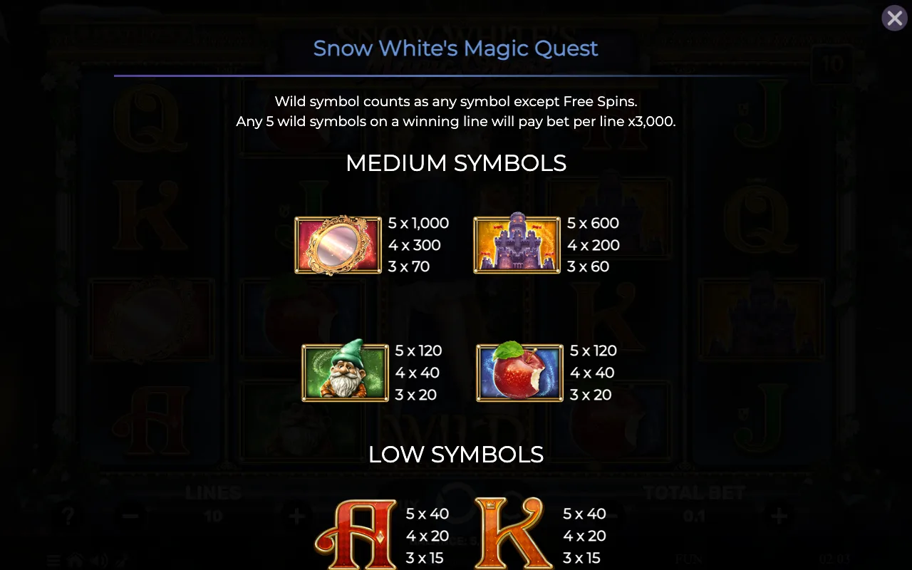 Medium symbols — Snow Whites Magic Quest