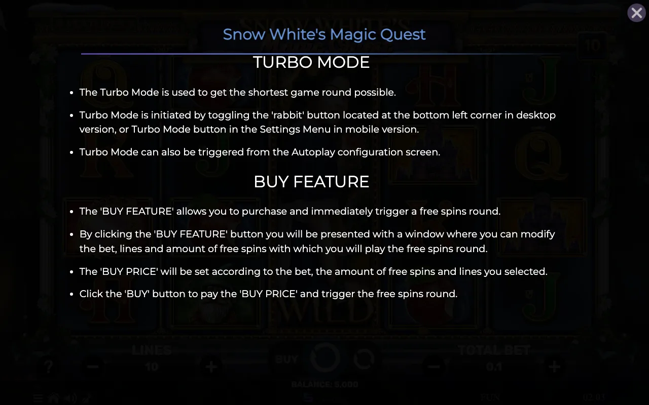 Game rules, page 7 — Snow Whites Magic Quest
