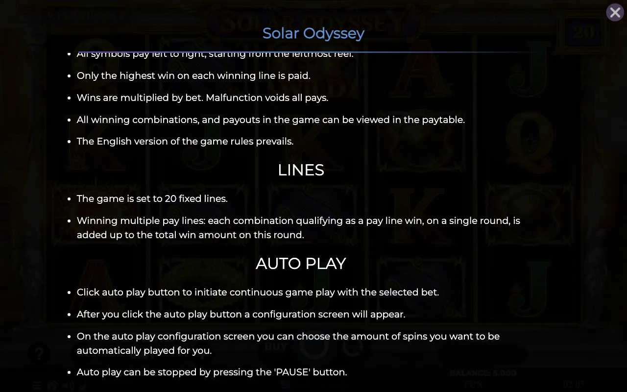 Game rules, page 7 — Solar Odyssey
