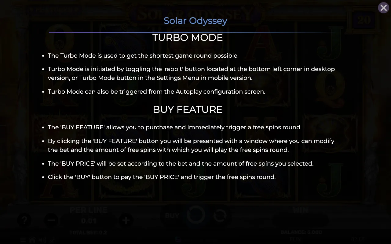 Game rules, page 8 — Solar Odyssey