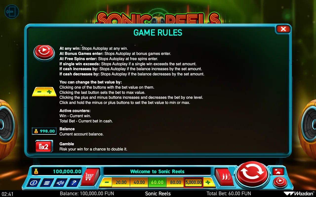 Game rules, page 10 — Sonic Reels