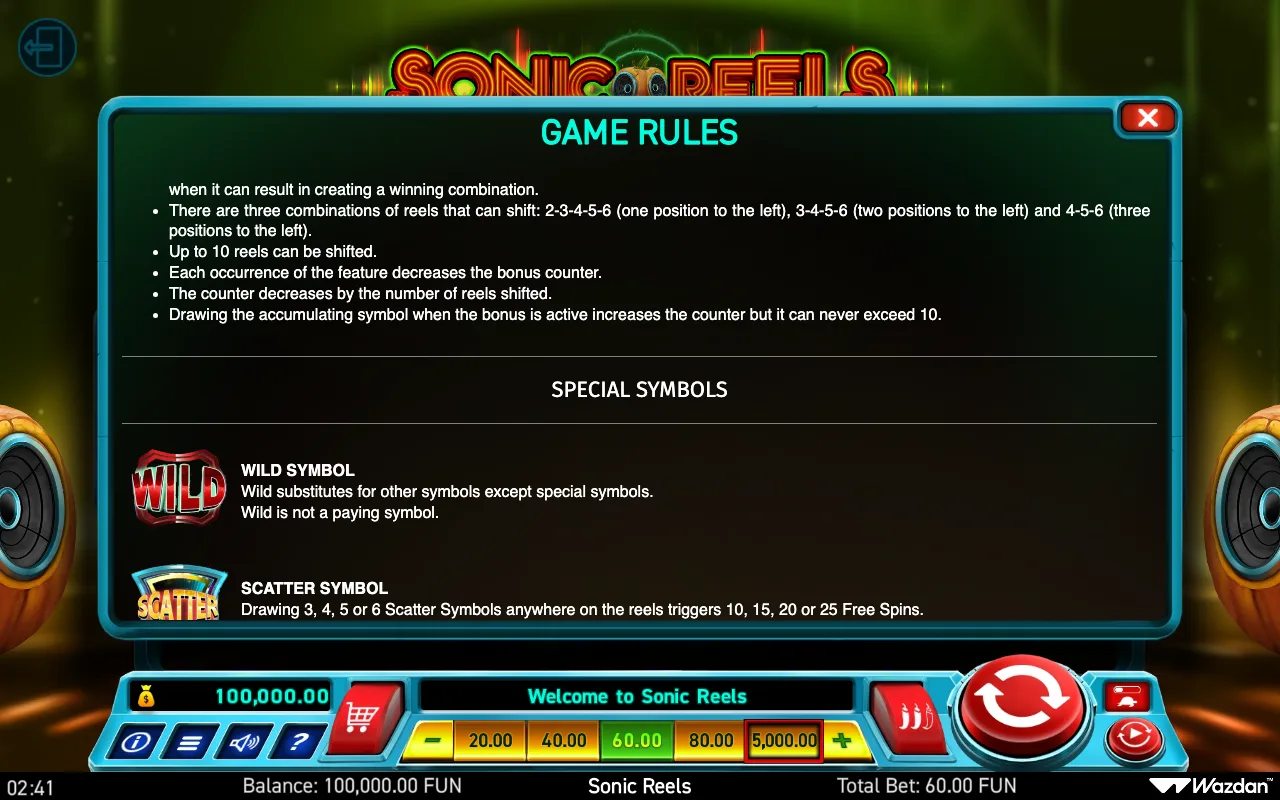 Game rules, page 8 — Sonic Reels