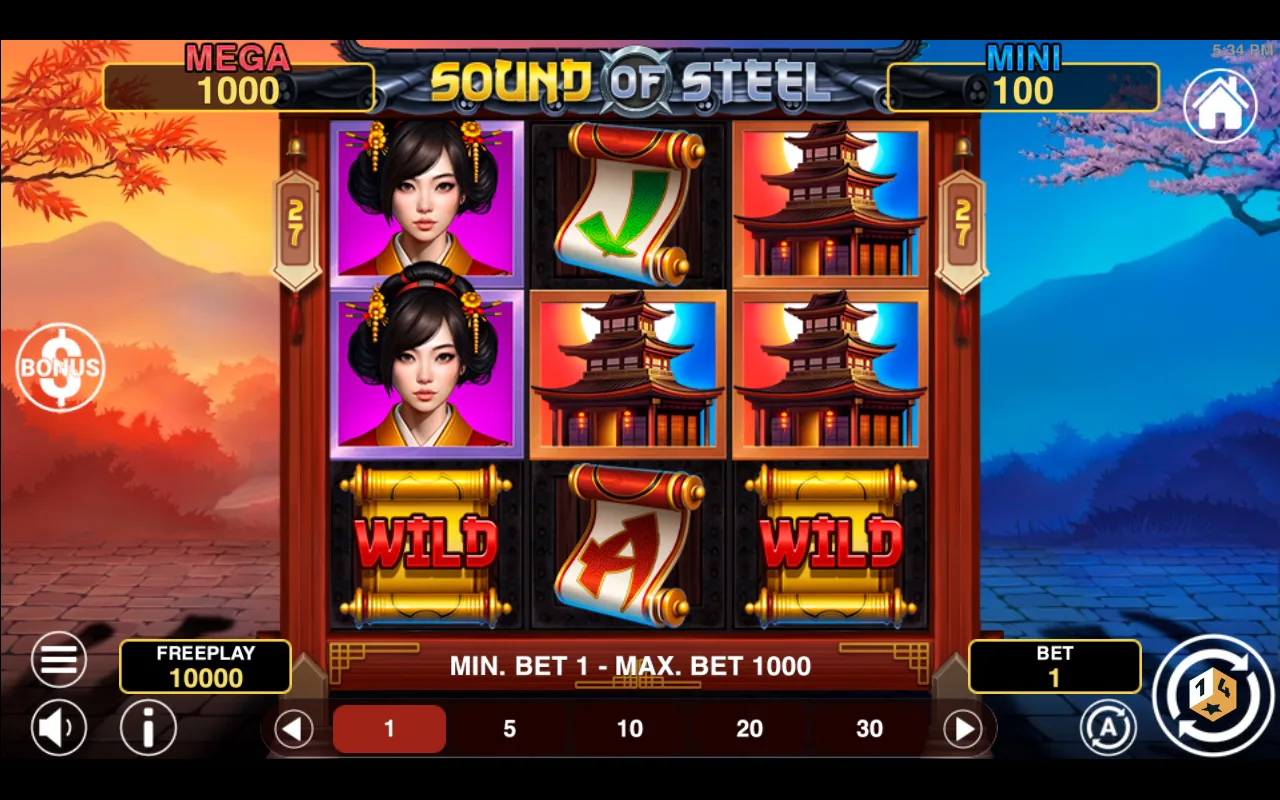 The base game — Sound of Steel Hold And Win