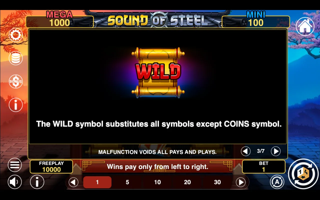 Game rules, page 3 — Sound of Steel Hold And Win