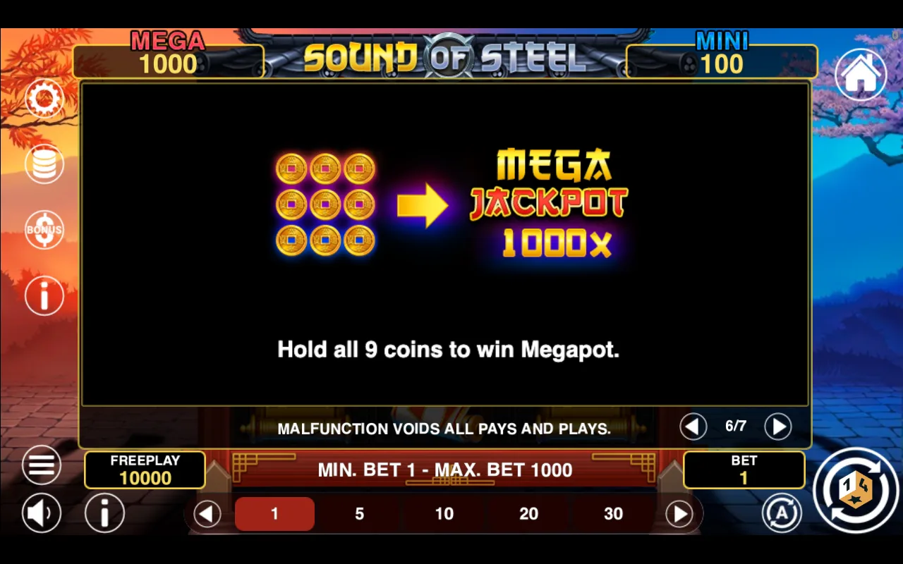 Game rules, page 6 — Sound of Steel Hold And Win
