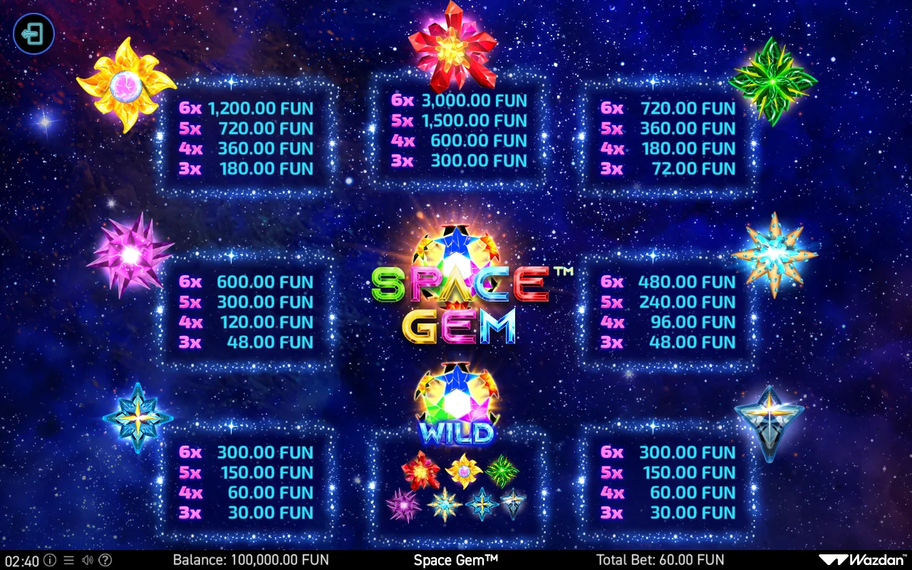 Game rules, page 1 — Space Gem