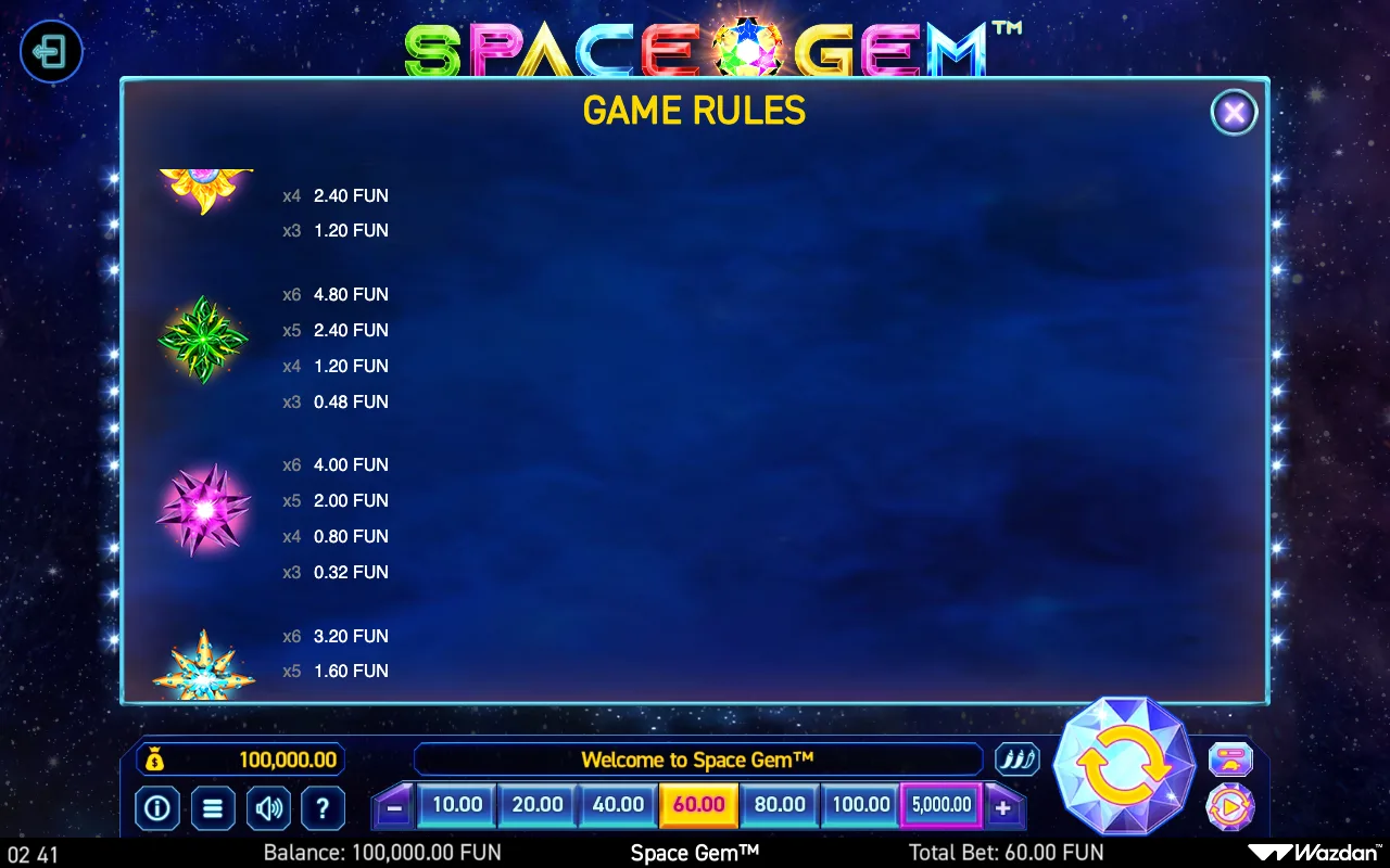 Game rules, page 3 — Space Gem