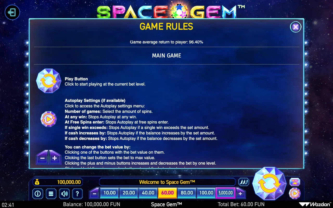 Game rules, page 5 — Space Gem
