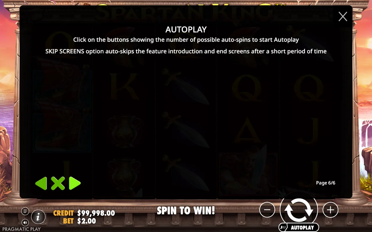 Autoplay — Spartan King