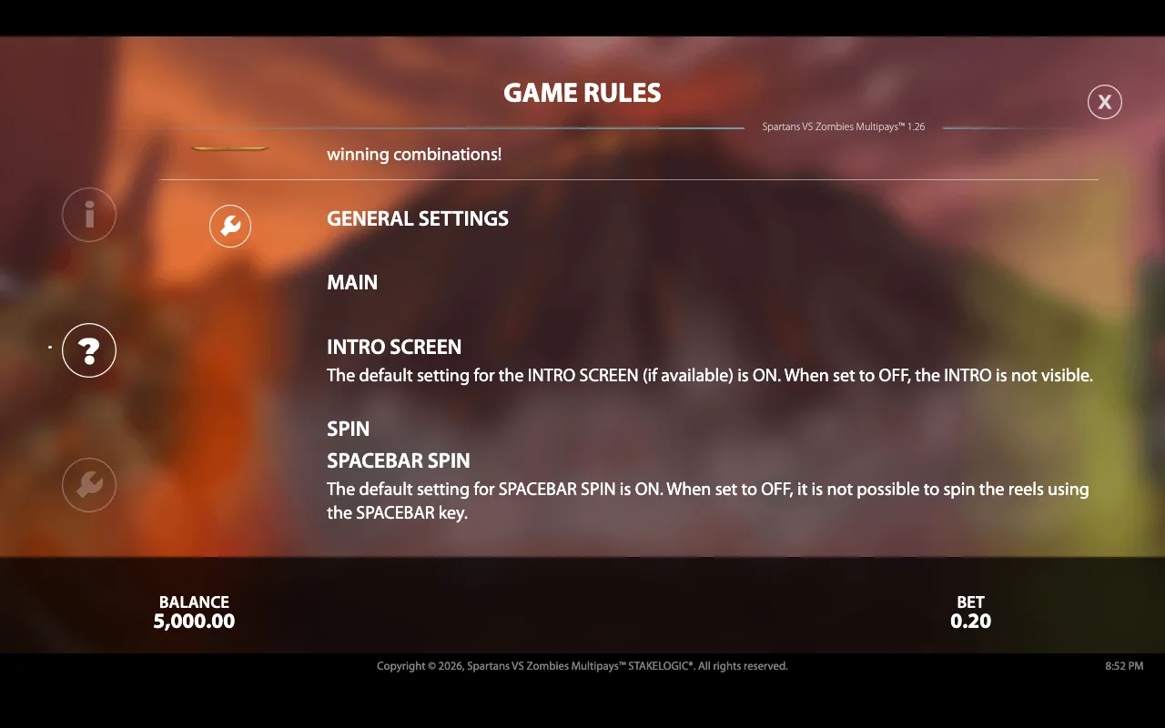 - game rules — Spartans vs Zombies Multipays