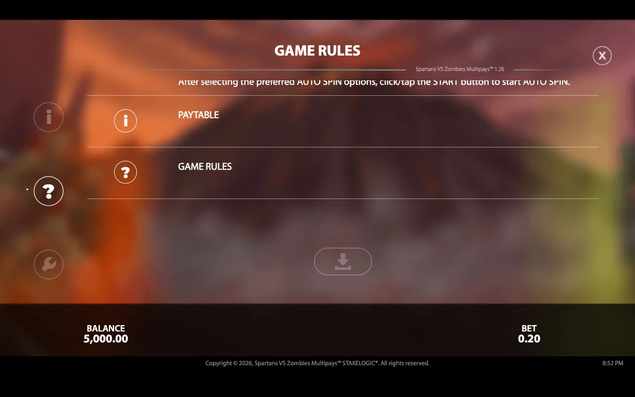 Game rules, page 8 — Spartans vs Zombies Multipays
