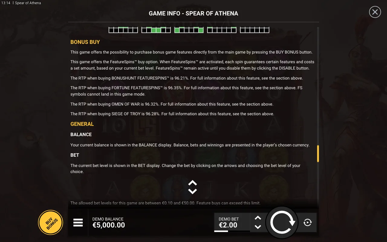 Bonus buy — Spear of Athena