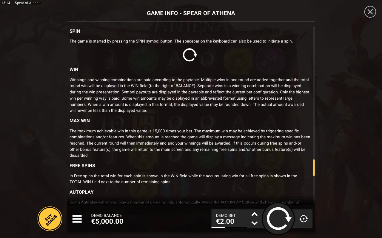 Spin — Spear of Athena