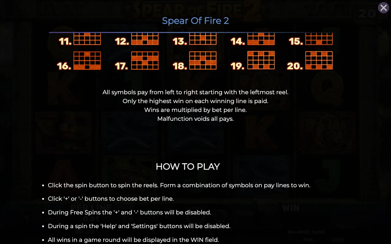 Game rules, page 6 — Spear of Fire 2