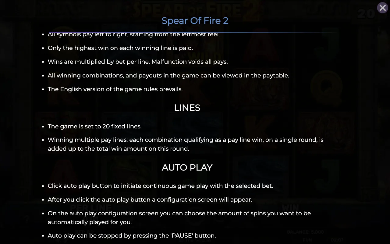 Game rules, page 7 — Spear of Fire 2