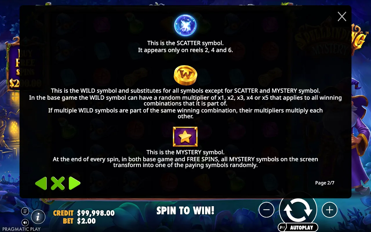 Game rules, page 2 — Spellbinding Mystery
