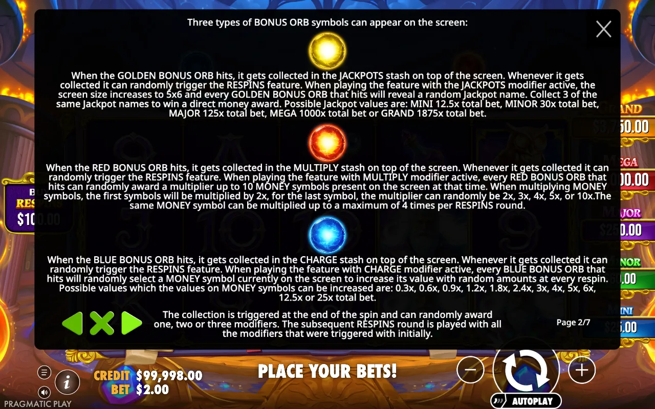 Game rules, page 2 — Spellmaster
