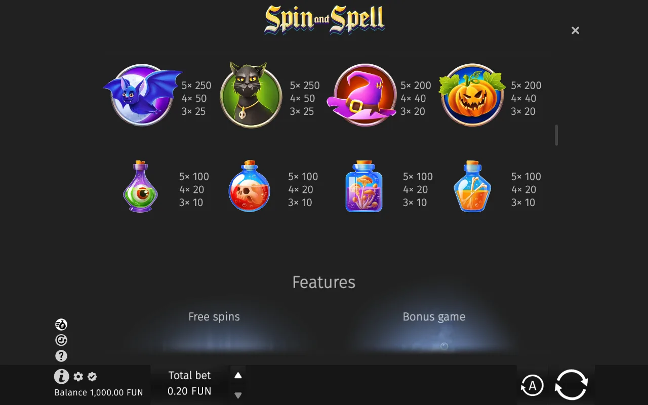 Game rules, page 2 — Spin and Spell