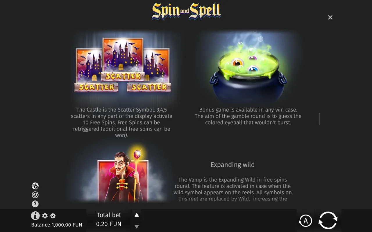 Game rules, page 3 — Spin and Spell