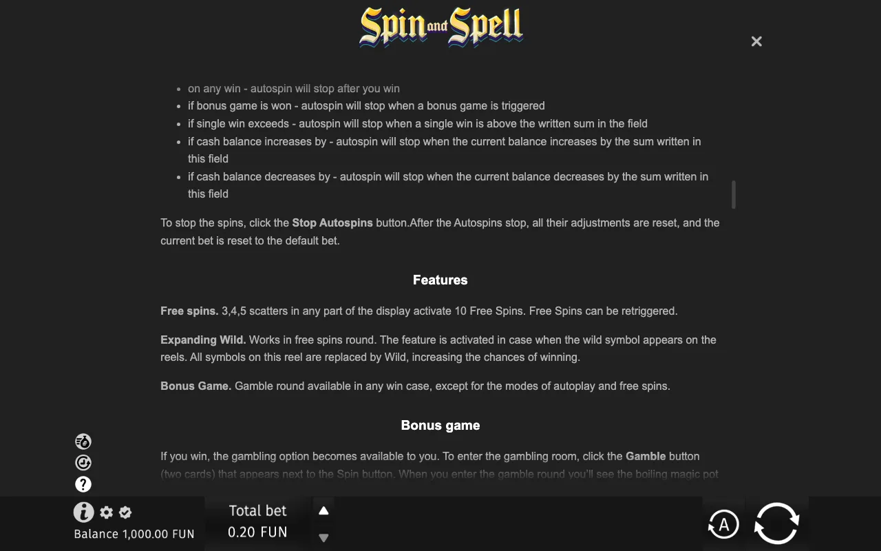 Game rules, page 7 — Spin and Spell