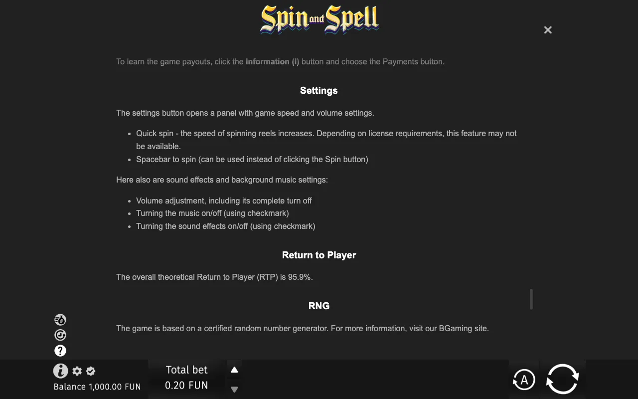 Game rules, page 9 — Spin and Spell