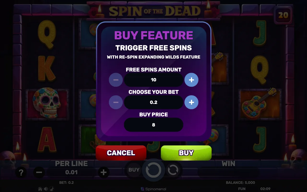 Buying the feature — Spin of The Dead