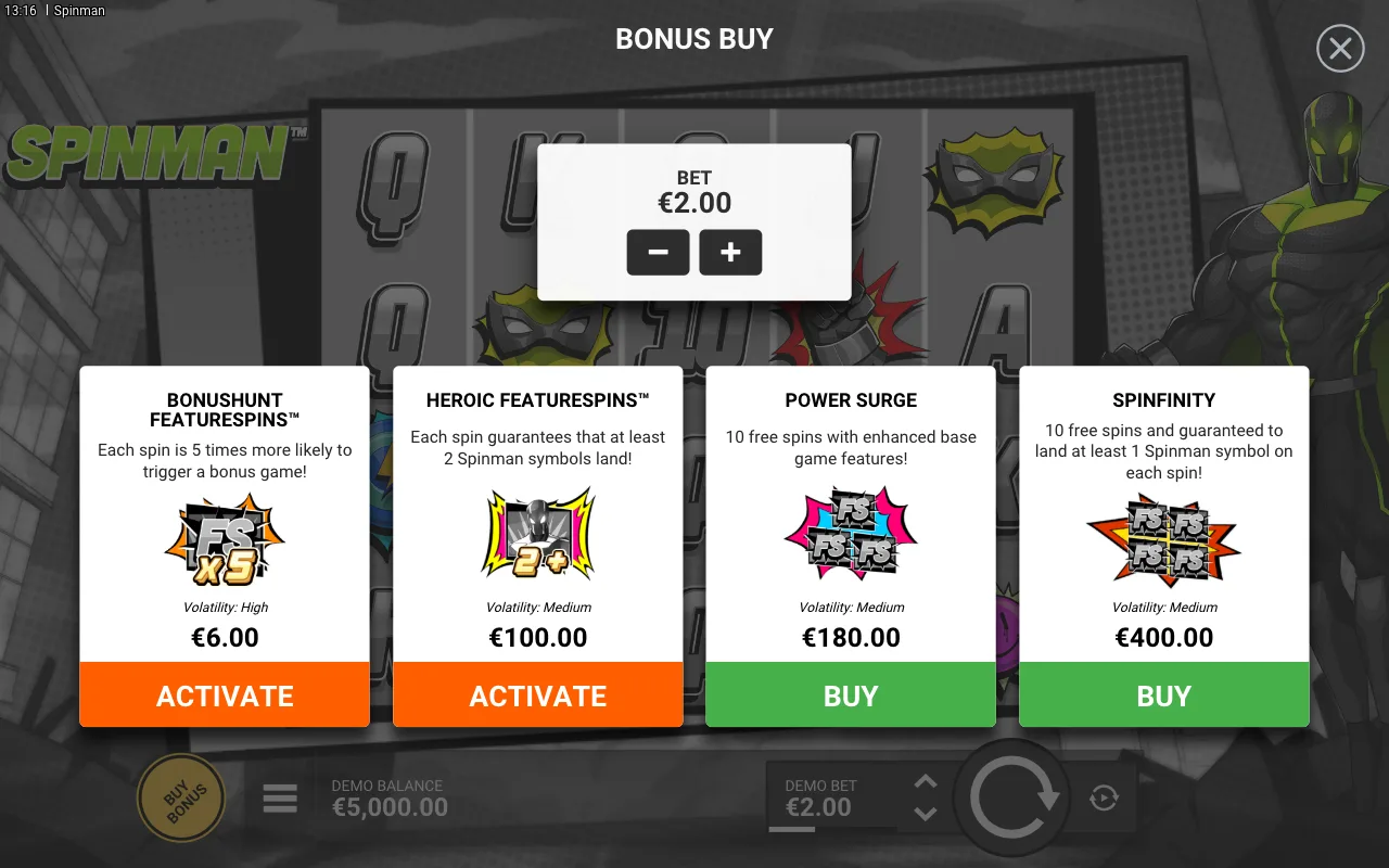 Buying the feature — Spinman