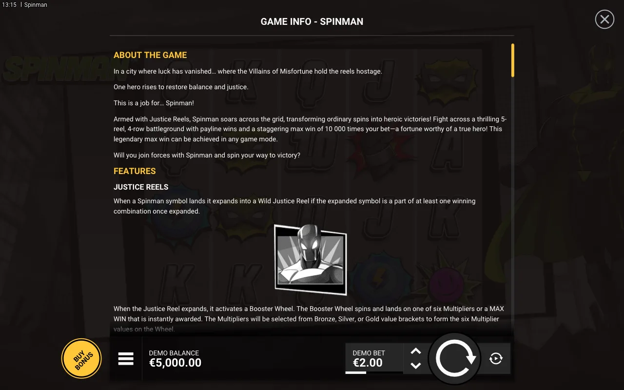 Game rules, page 1 — Spinman