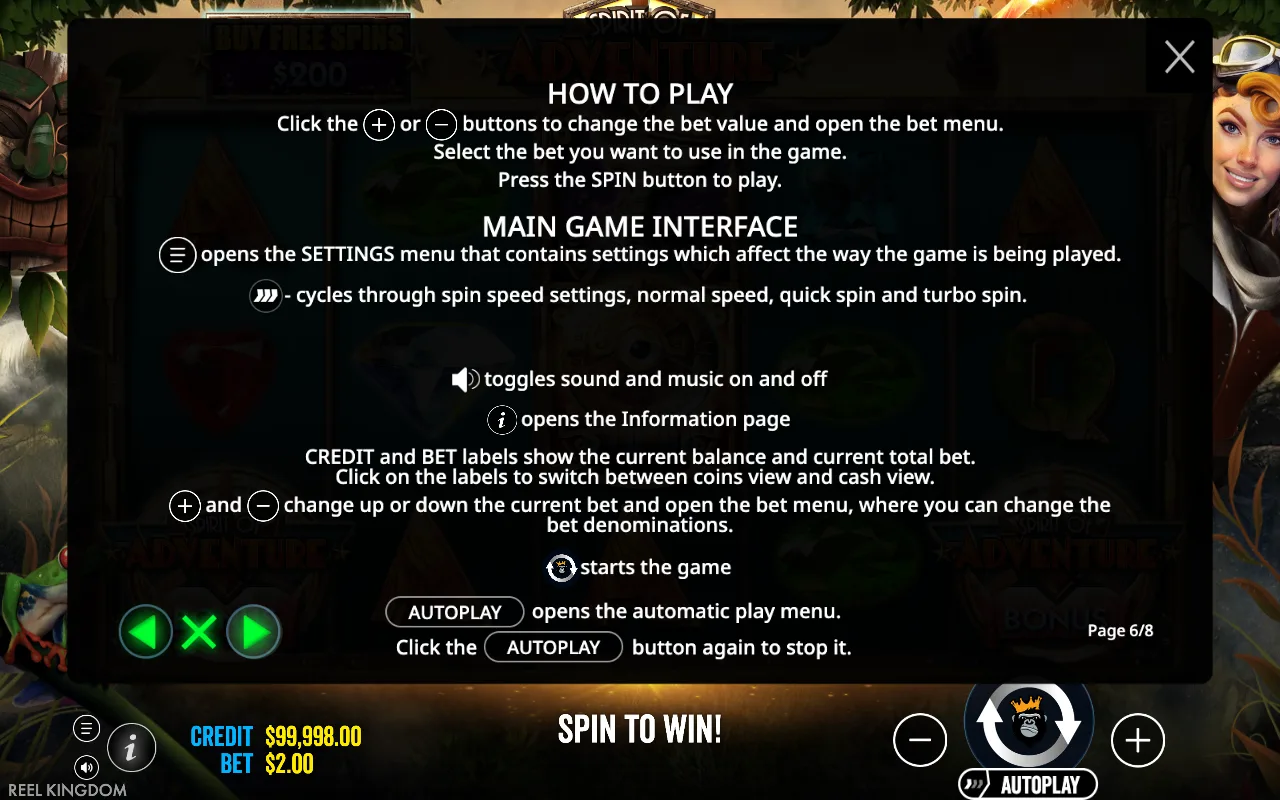 How to play — Spirit of Adventure