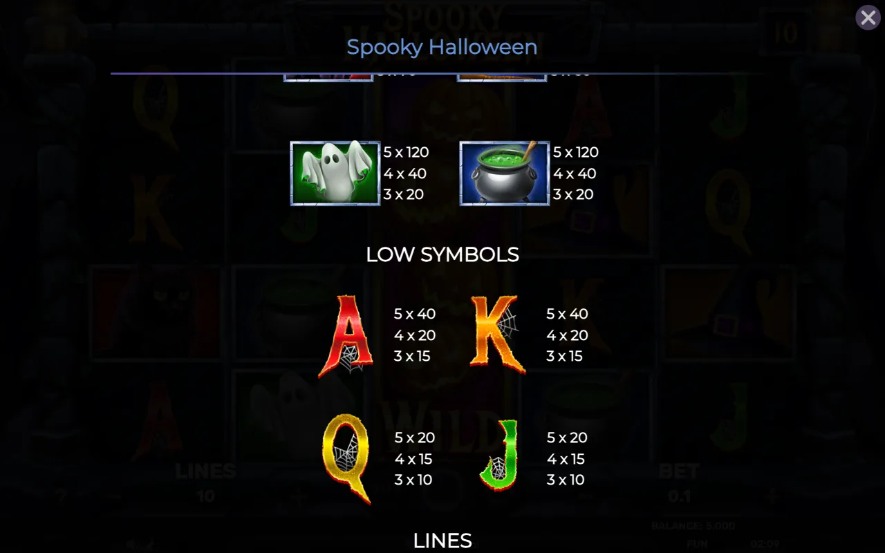 Low symbols — Spooky Halloween