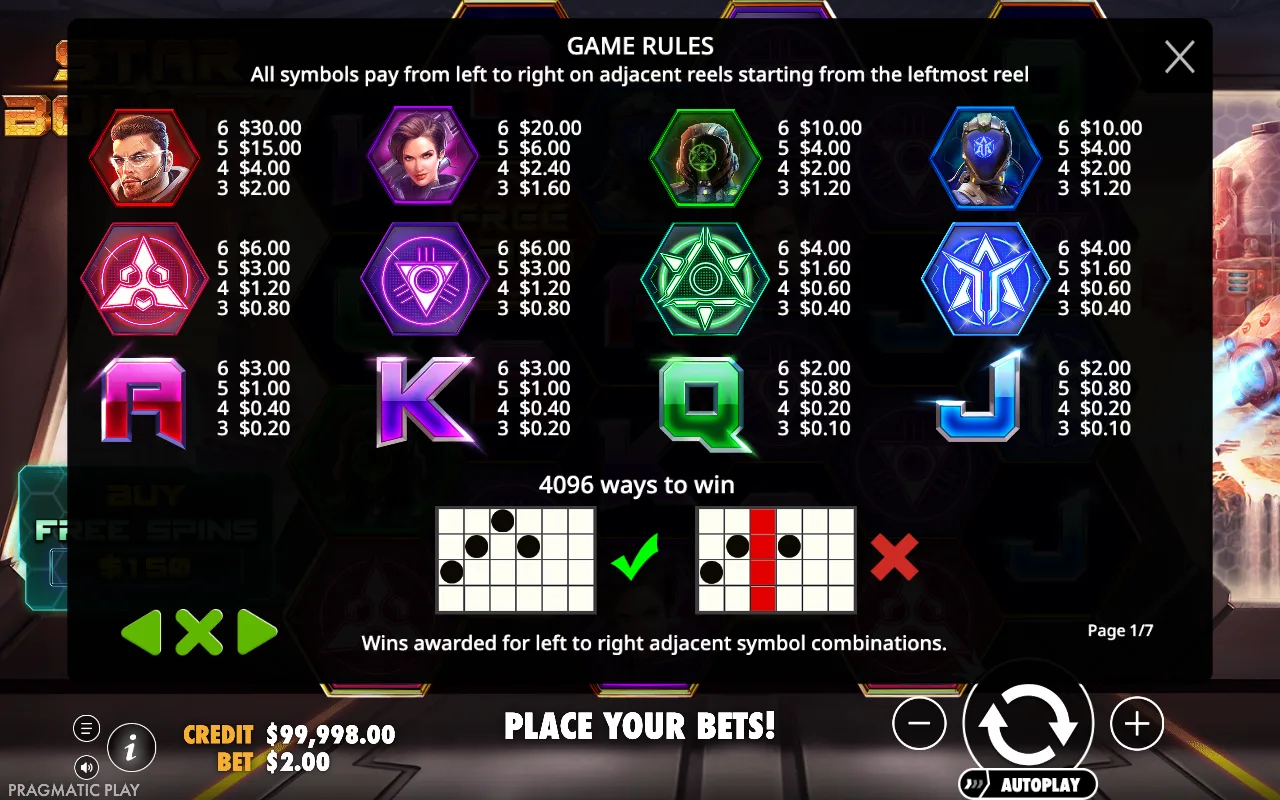 Game rules, page 1 — Star Bounty