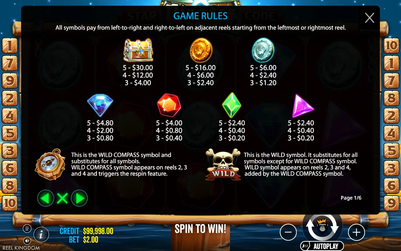 Game rules, page 1 — Star Pirates Code