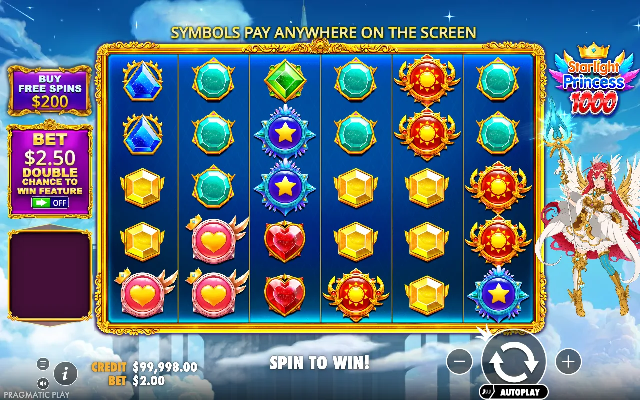 The base game — Starlight Princess 1000