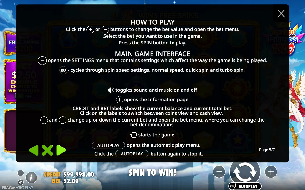 How to play — Starlight Princess 1000