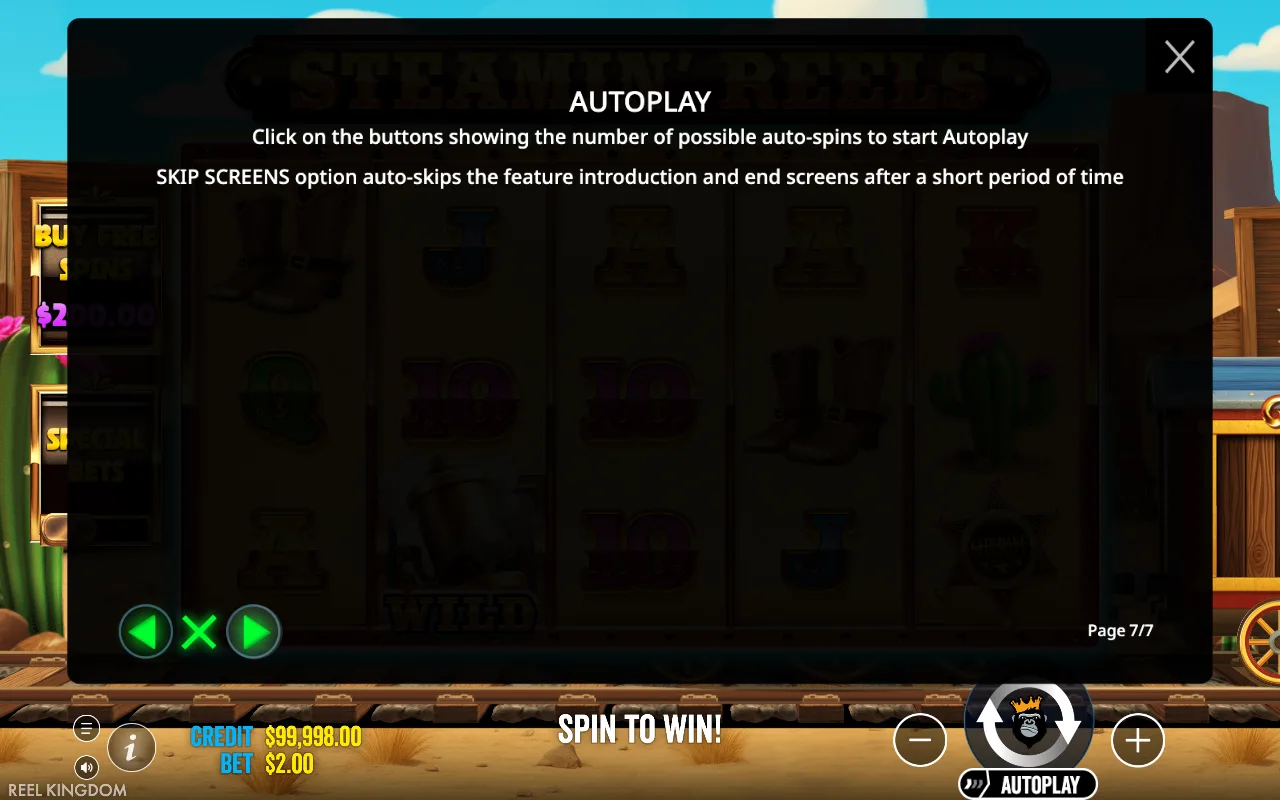 Autoplay — Steamin' Reels