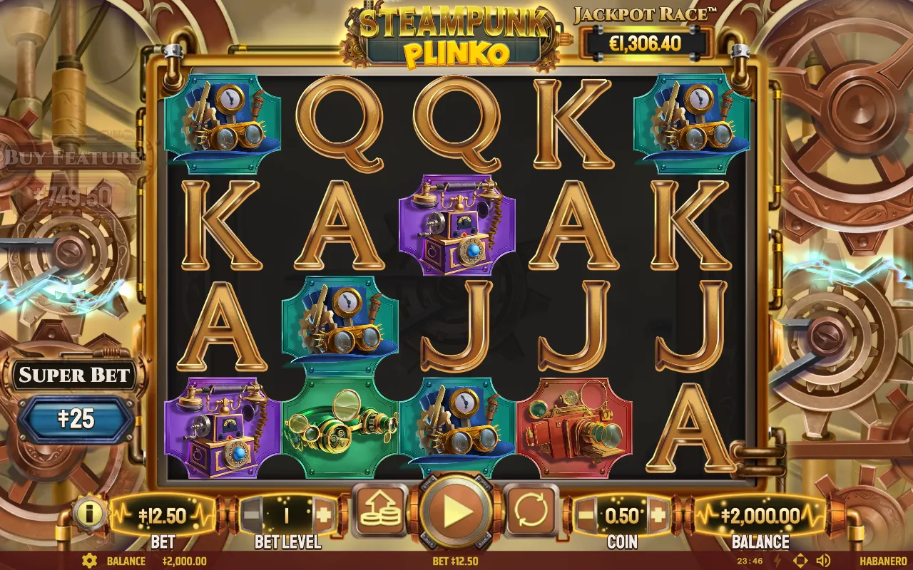 Das Basisspiel — Steampunk Plinko