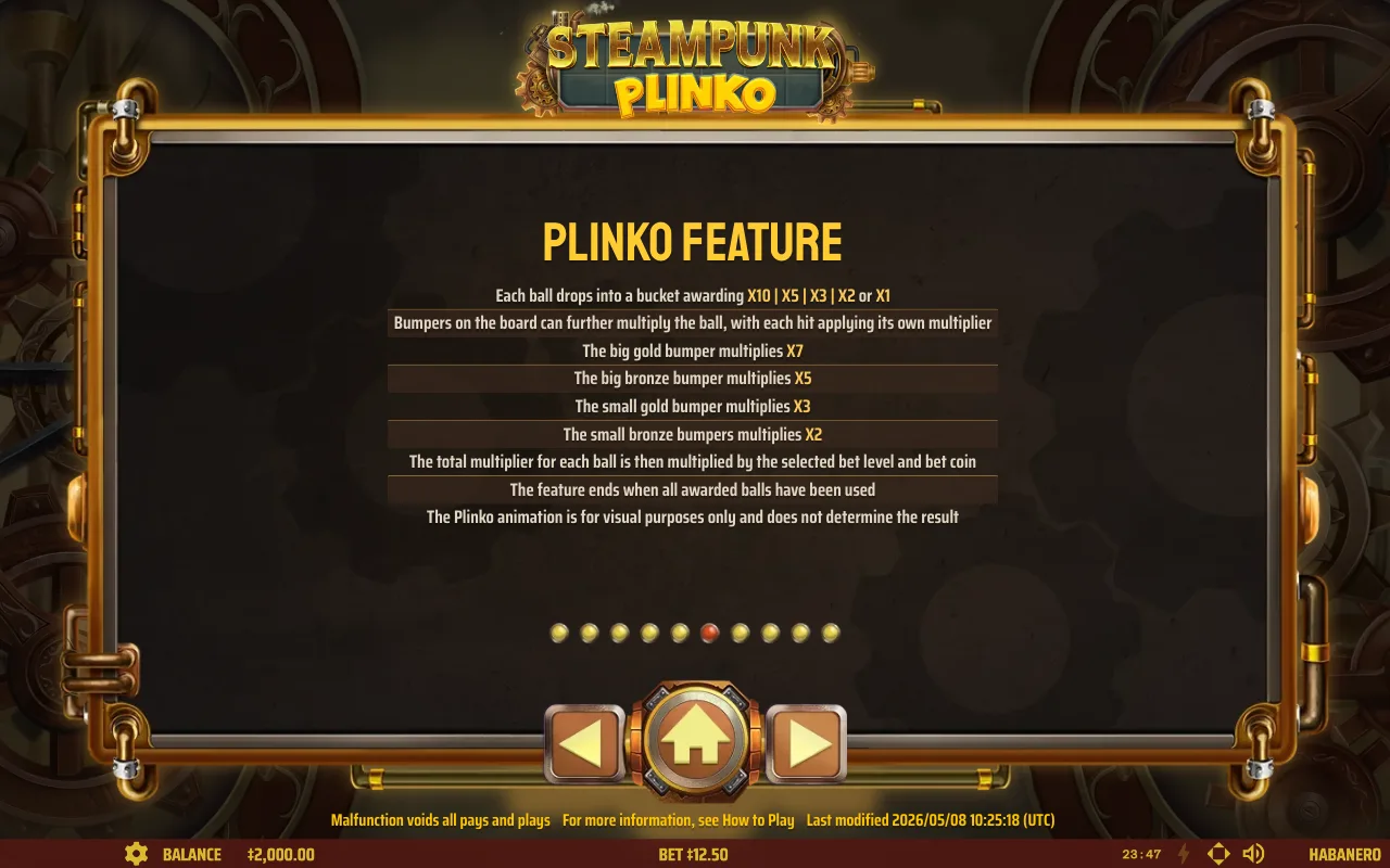 Spielregeln, Seite 8 — Steampunk Plinko