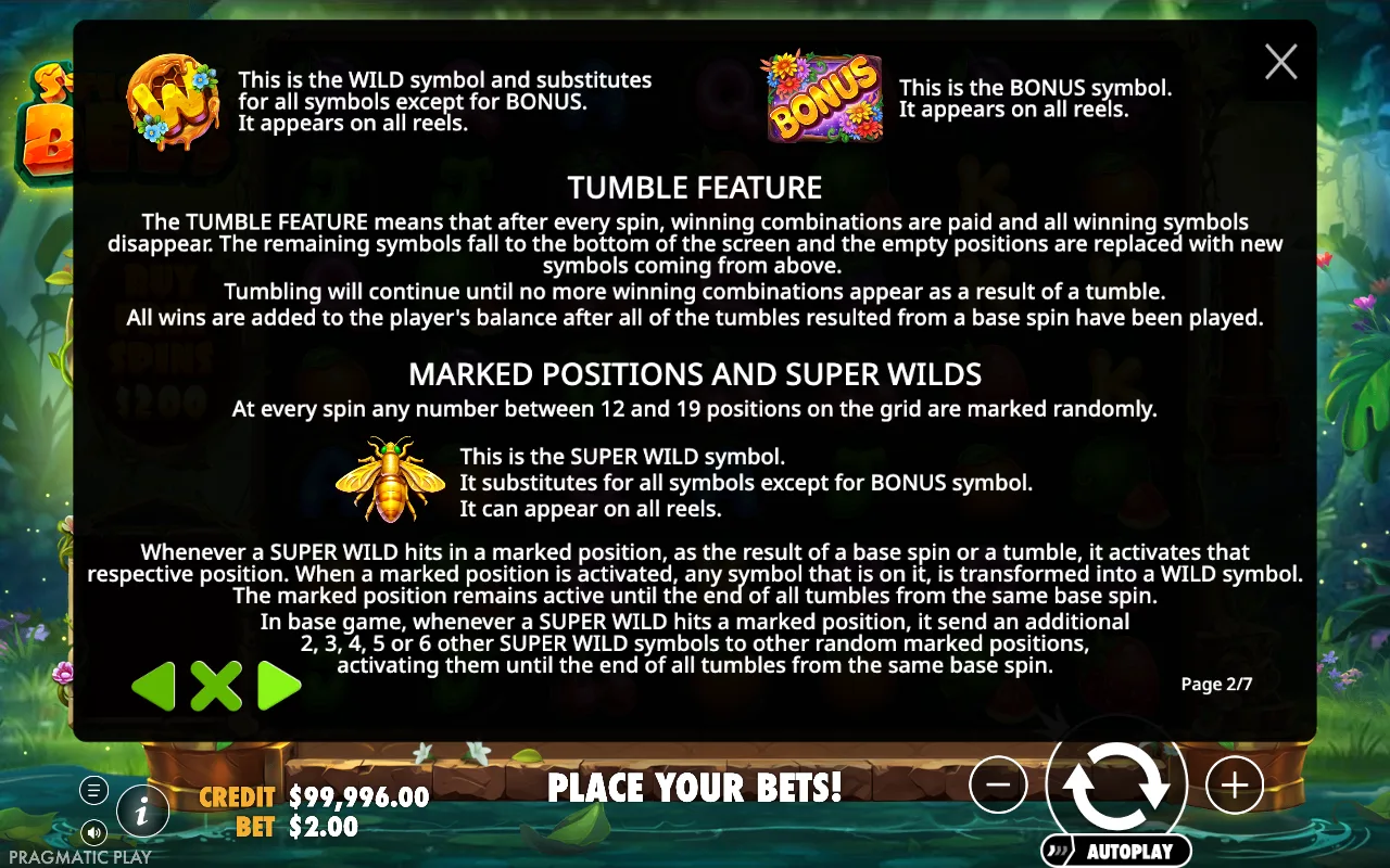 Tumble feature — Sticky Bees